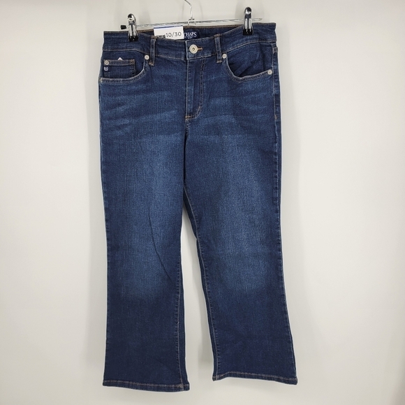 Chaps Women's Blue Crop Kick Flare Jeans Size 10 NWT - Picture 6 of 17